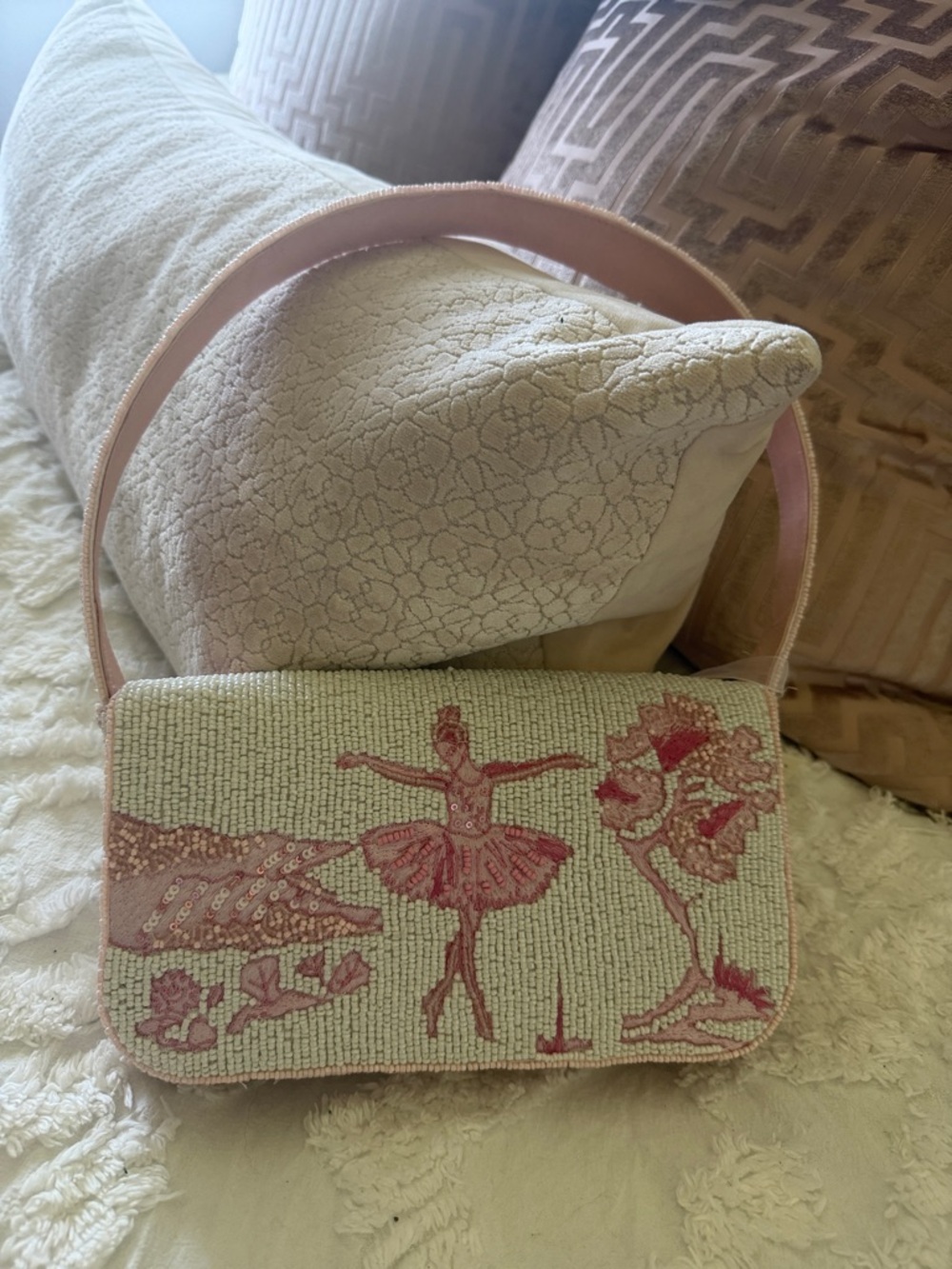 Pink Beaded Ballerina Shoulder Bag - Picture 2 of 2
